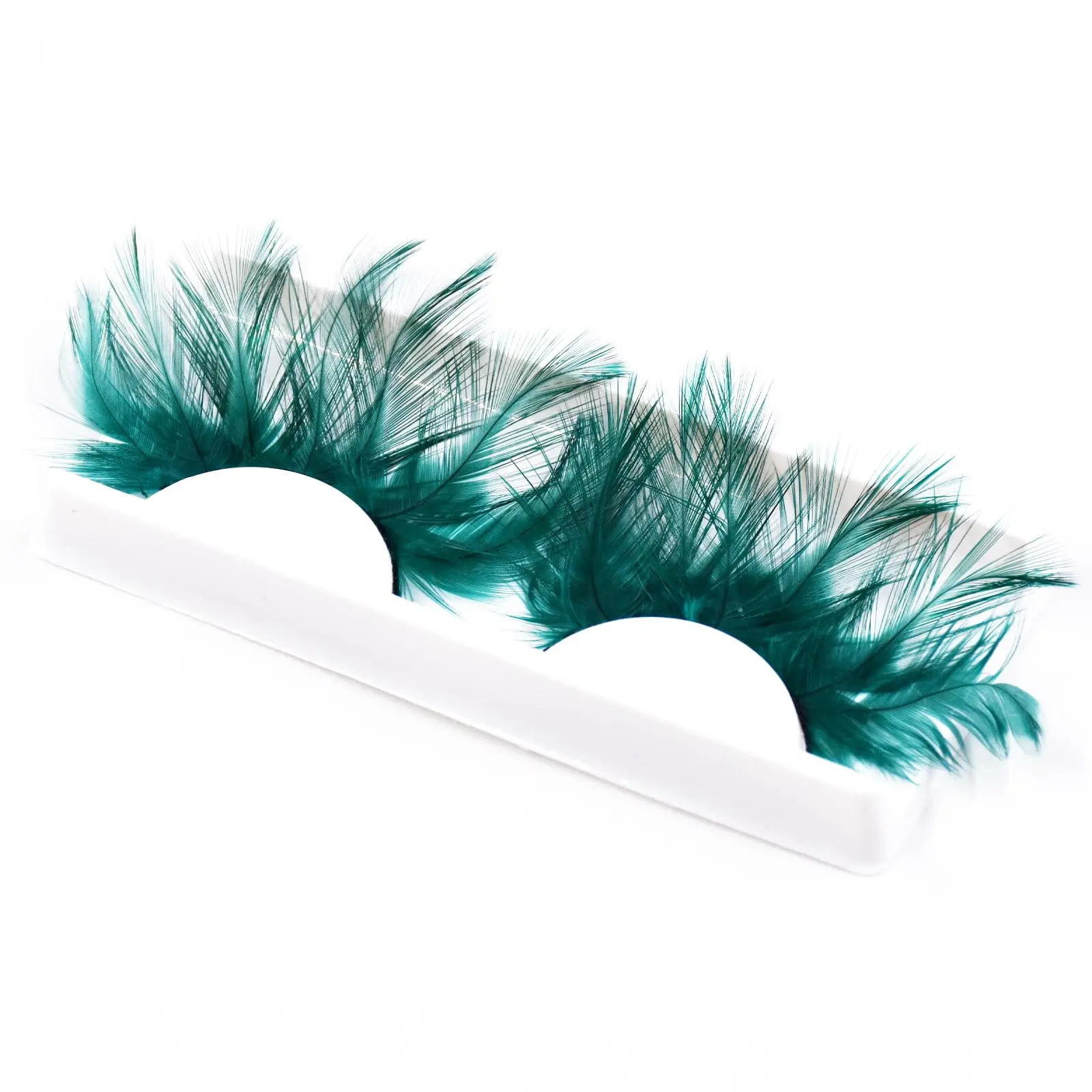 AUGENLI Extra-Big Feathered False Lash Clusters - C Curl Fluffy Extensions for Cosplayer Halloween Costume, Masquerade Party Makeup