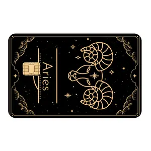 Aries Constellation Zodiac Credit Card Sticker, Astrology Debit Card Skin, Aessthetic Horoscope Card Cover, 12 Zodiac Signs Design, Gift for Astrology Lovers, Spiritual Vibe