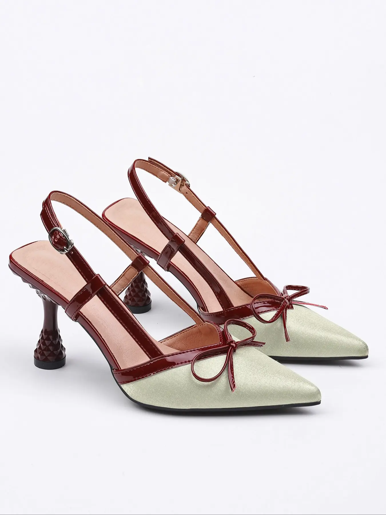 Women's Fashionable Bowknot Design Heels, Valentine's Day Gift, Casual Pointed Toe High Heel Classy Sandals for Summer, Comfortable Breathable Slingback Shoes for Daily Wear, Classy Elevated Sandals