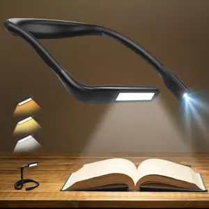 Reading Lights for Books in Bed, Knitting Crochet Accessories Book Lovers Gift for Birthday Father Mother Day, Neck Reading Lamp Book Lights for Reading at Night in Bed, Rechargeable Booklight 2000mAh book light bookmark book book lamp book light clip