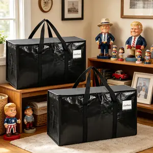 2-Pack Heavy Duty Moving Bags – Extra Large 93L Waterproof Foldable Storage Totes with Reinforced Handles & Full-Zip Design, Perfect for College Dorm Move-In, Home Organization, Travel, Shipping & Space-Saving Storage,shopping Expandable