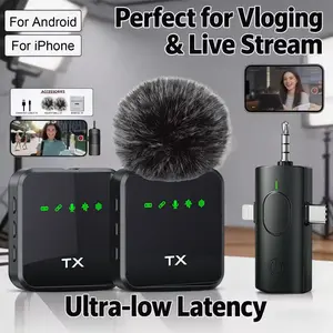 F11 Three-In-One Wireless Lapel Microphone, Wireless Lavalier, Short Video Shooting Phone Noise Reduction Live Streaming Mic, Professional Quality Recording