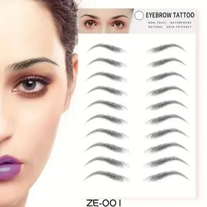 5PCS Waterproof 3D Eyebrow Stickers, Realistic Look for Makeup, Easy to Apply and Long-Lasting, Perfect for Daily Use, Cosmetic
