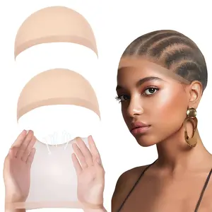 2pcs Lace Wig Cap – Invisible, Breathable, and Ultra-Stretchy for a Natural Look