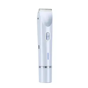 Mpotmiy Bikini Trimmer for Women, 2-in-1 Dual Head Electric Razor, Wet Dry Waterproof Painless Pubic Hair Trimmer for Intimate Area Body, Rechargeable Blue set shaver