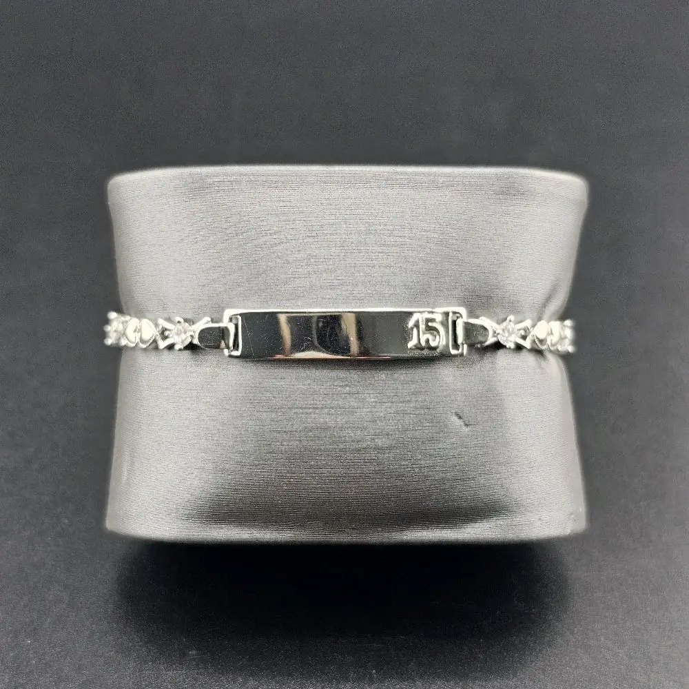 Silver Size 7 Bracelet for Quinceañera Events and Everyday Wear
