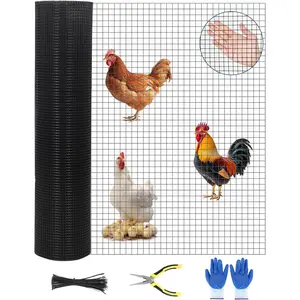 1/2 inch Hardware Cloth, 48 in x 100 ft Galvanized Wire Mesh Roll, 19GA Chicken Wire Fence Roll, Metal Wire Mesh for Chicken Coop Barrier, Rabbit Snake Fences, Poultry Enclosures, Animal Netting