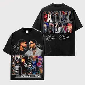 The R&B Tour 2026 By Raymond & Brown Premium Cotton T-Shirt , R&B Music Duo Graphic Tee, Urban Hip Hop Soul Streetwear Shirt, Concert Tour Merch, Gift for R&B Fans, Vintage Music Tee