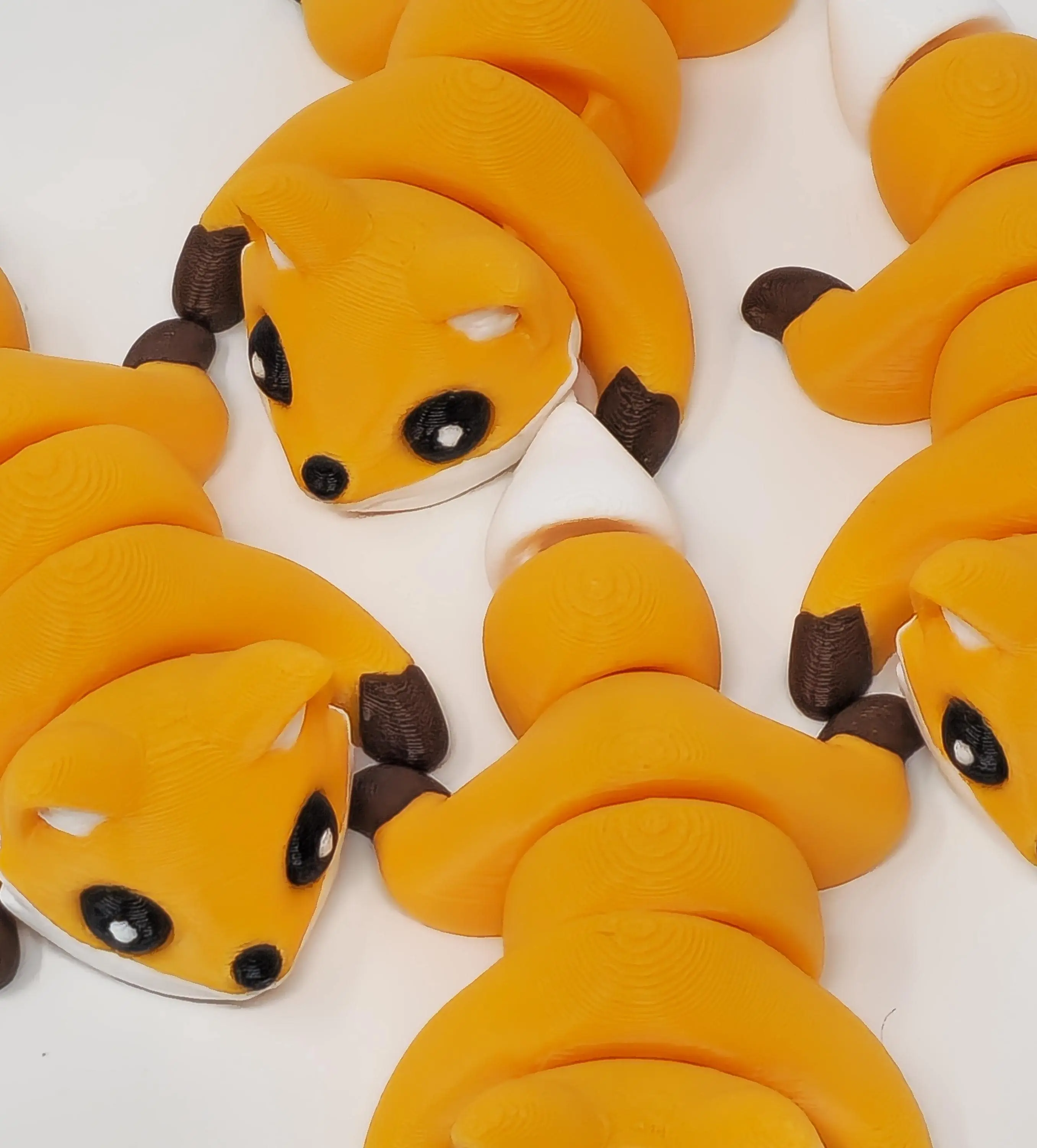 3D Printed Articulated Fox Fidget Toy - Unisex, Durable & High-Quality Sensory Tool for Fidgeters, Compact Lightweight with Smooth, Flexible Motion, Calming Stress Relief, Unique Birthday Gift, All Ages