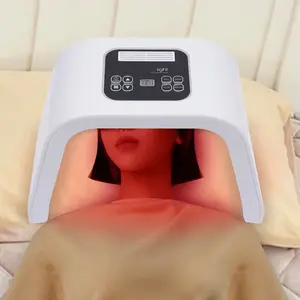 7-in-1 LED facial phototherapy device with red, blue, green, yellow, white, purple,and infrared - home/professional phototherapy equipment, white, facial SPA instrument with automatic mode, designed, including power adapter omni lux led proglow Led Lights