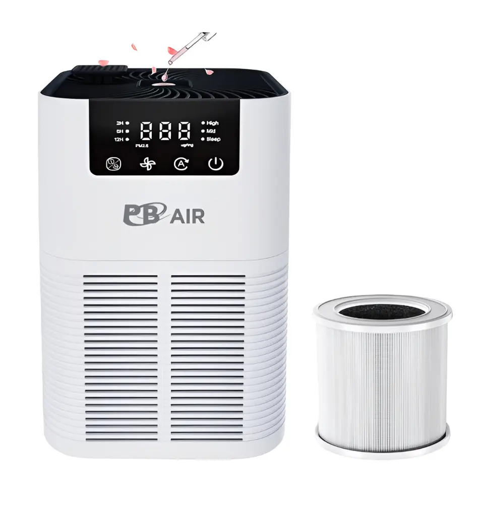 Household Air Purifier with HEPA Filter - Composite Filtration, Air Smoke Purification, Negative Ion Generation, Aromatherapy Diffusion for Fresh Indoor Environment