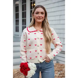 Cupid’s Crush Heart Sweater Cardigan