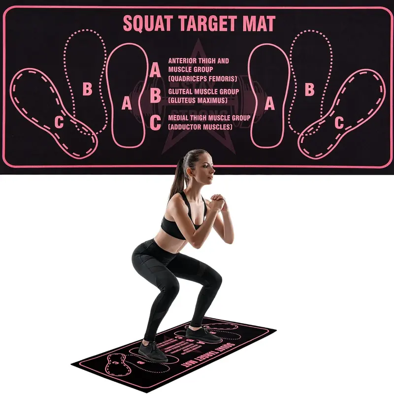 Anti-Slip Squat Pad Set - Compact, Foldable Saves Gym Space, Durable Training Mat Tiles, Unisex Home-Gym Fitness Accessories for Gymnastics, All Training Levels Workout Use