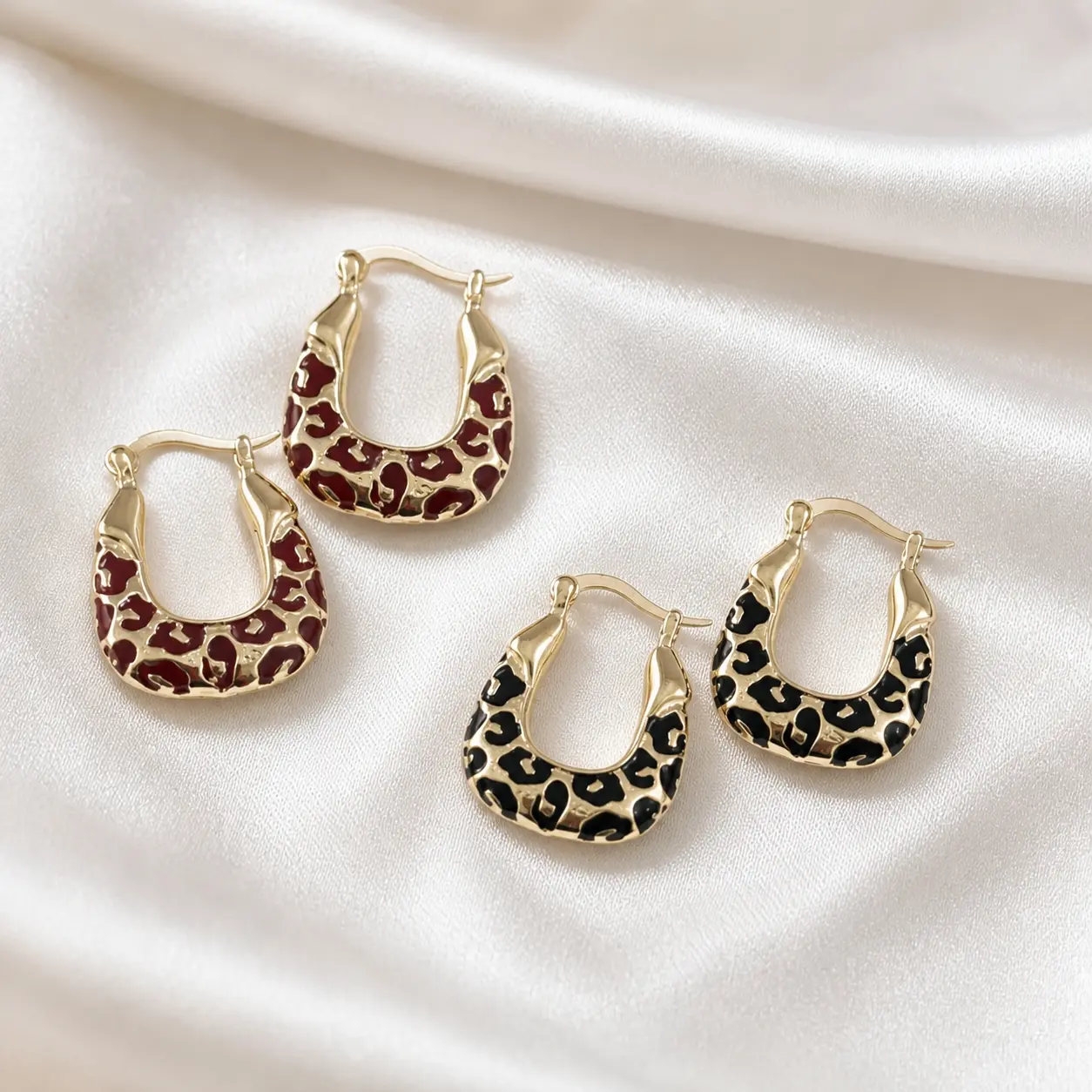 Vintage Leopard Print Earrings ,Geometric Drop Earring Studs Hypoallergenic Fashion Jewelry Gifts,Perfect for Parties, Nights Out and Daily Wear