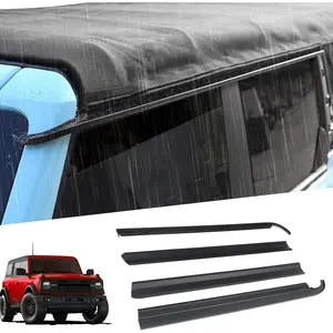 Window Visor Rain Guard for Ford Bronco 2021 2022 2023 2024 Accessories 4-Door Protect from Raindrops Sound Noise Sun Rays (4PCS)
