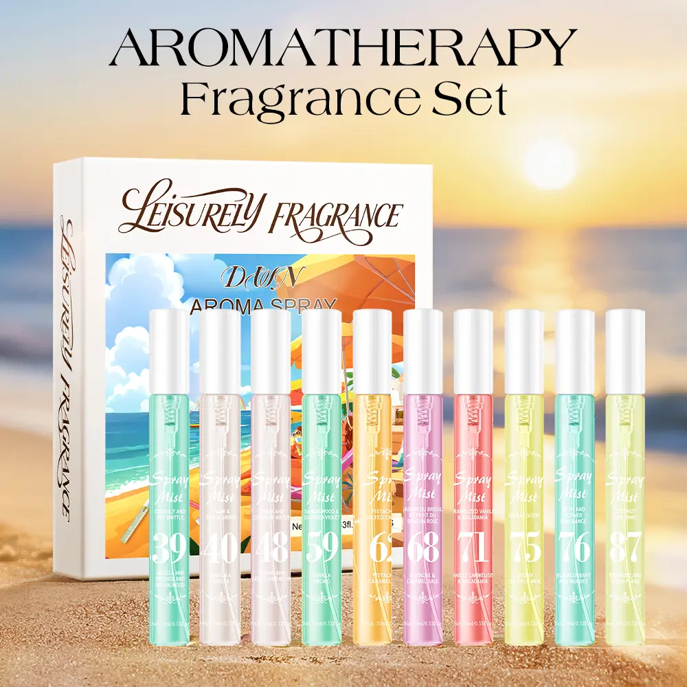 Women's 10-Piece Summer Brazilian Romantic Spray Perfume Set - Vanilla Caramel Amber Fruit Flavored Fragrance, Elegant Gift Box Fragrance Bundle, Ideal for Holiday Gifting, Fragrance Gift Bundle