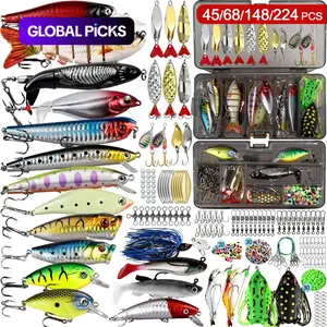 Full Range Lure Hard Bait Set, Fishing Tackle, Fishing Equipment, Includes Multi-Section Fish, Minnow, Swinging Fat Boy, Pencil, Wave Climber, Sparkle, Various Hard Baits, Topwater Lure, Artificial Fishing Lure, Fishing Lure Kit #GLOBAL PICKS
