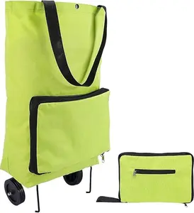 Collapsible Shopping Grocery Bag With Wheels Rolling Tote Bag With Wheels Large Reusable Shopping Bags Foldable Cart