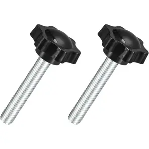 2Pcs M10 x 55mm Star Knobs, Plastic Hex Shaped Clamping Knob Screw Hand Tightening Replacement Knob for Umbrella Base