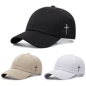 Men / Woman Adult Baseball Cap Side Cross Embroidered Design Mesh Hat Outdoor Activity Adjustable Casual Hat Spring Autumn Travel Tourism Beach Holiday Caps