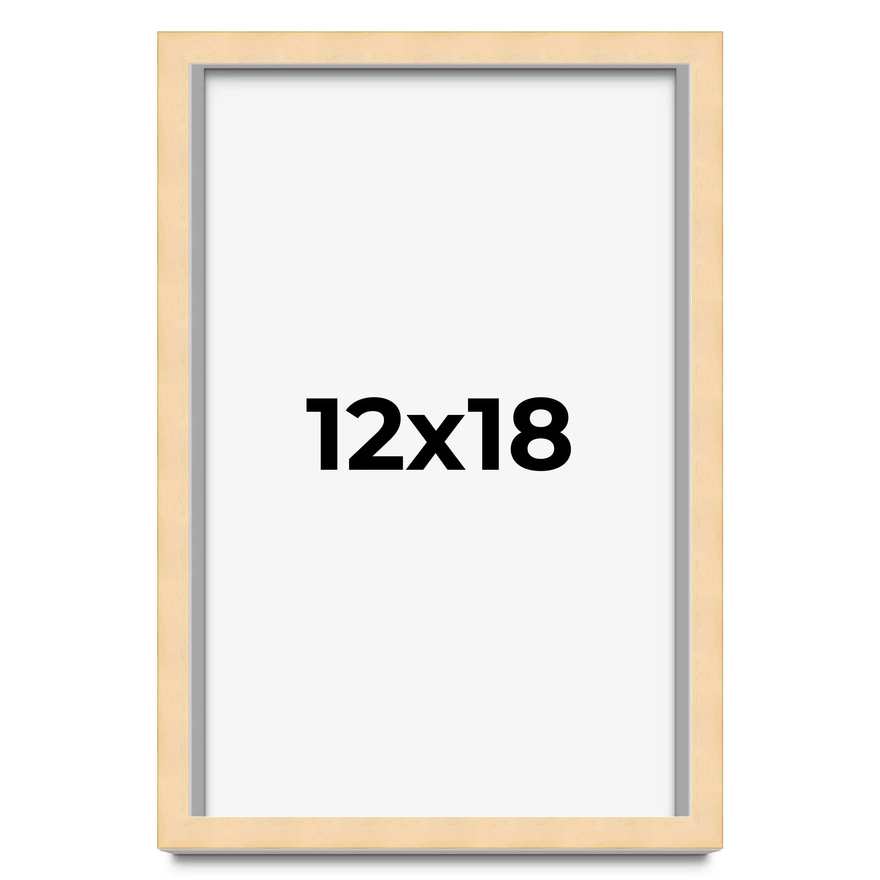 12x18 Solid Wood Picture Frame with UV-Resistant Acrylic & Acid-Free Backing, Available in 6 Finishes: Matte Black, Matte White, Metallic Bronze, Silver, Natural Wood Grain & Mahogany