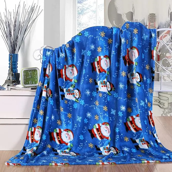 Christmas Plush Fleece Blanket – Soft Holiday Throw for Couch, Sofa & Bed, 50 x 60 Inch
