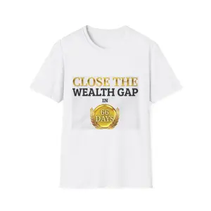 Unisex Motivational T-Shirt - Close the Wealth Gap in 66 Days, Advocacy Wear, Social Justice Shirt, Gift for Activists, Casual Fashion