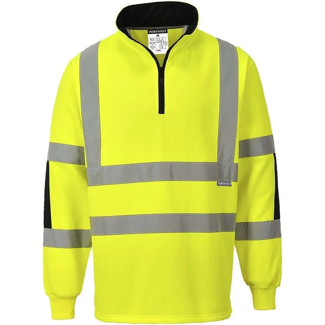 Xenon Rugby Sweatshirt Pullover Jumper Safety Reflective Work Wear Warm Top ANSI 3