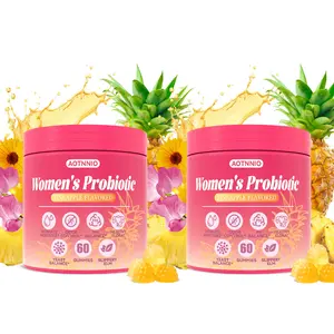 Summervibes Feminine Probiotic Gummies | Pineapple Flavor with Prebiotics & Multi-Strain Probiotic Blend | Supports Dryness Relief &  pH Balance | Dietary Supplement for Women | 60 Count