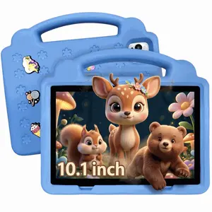 10.1 Inch Portable Kids Tablet, 4GB RAM 64GB ROM, Android 12, Dual Camera, Kid-Proof Case with Handle, WiFi Learning Tablet for Toddlers