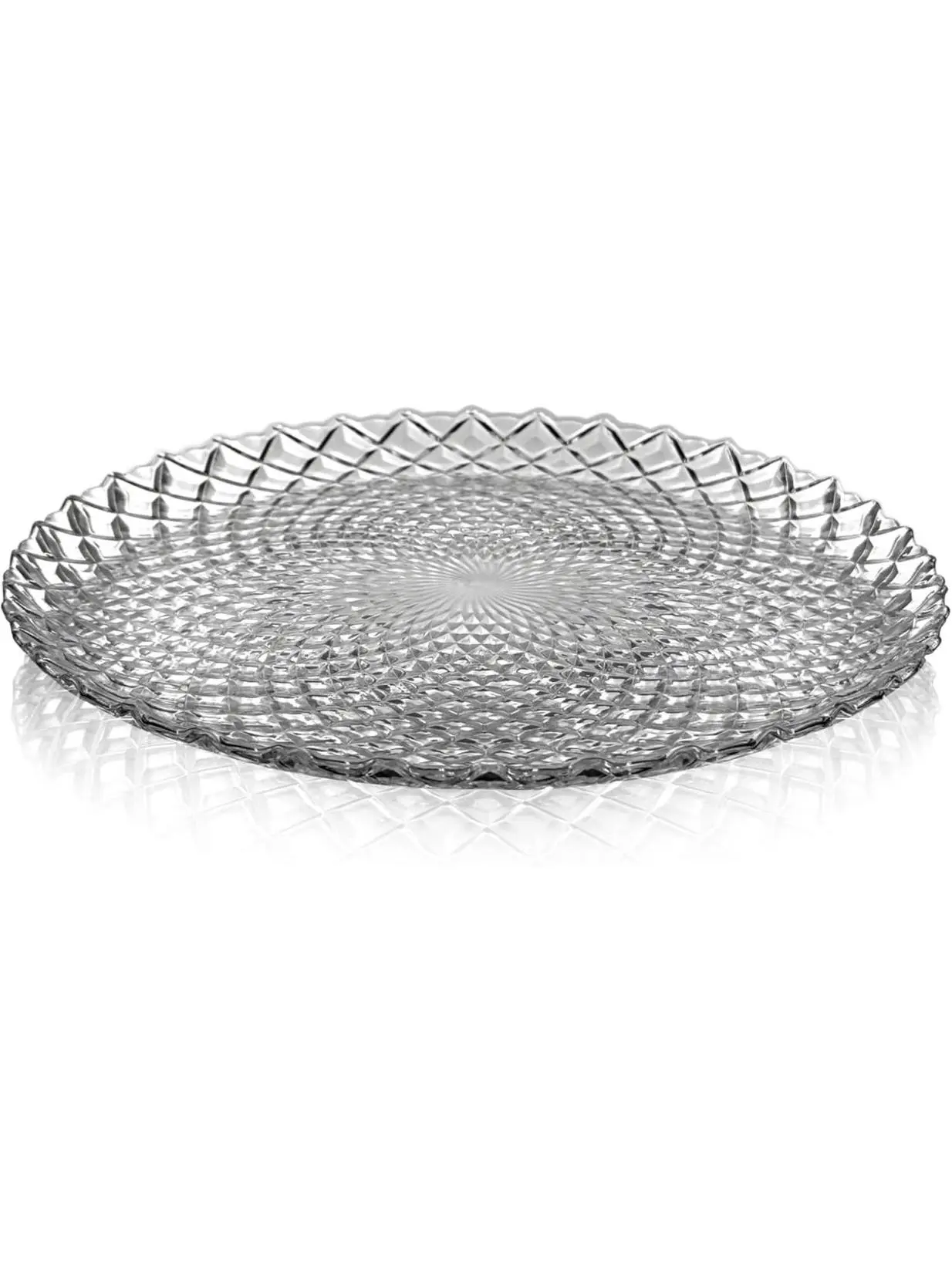 RAMART Studio Glass R1253-0 Pavo Glass Dinner Plate, Clear
