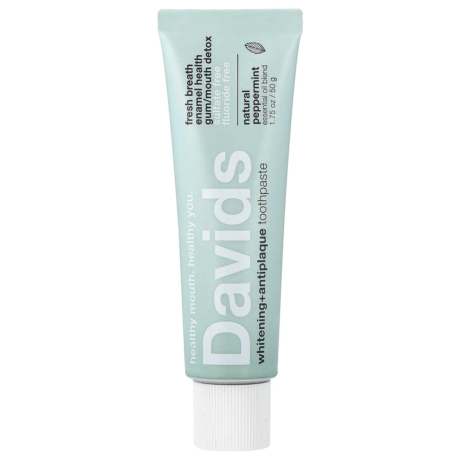 Davids Premium Toothpaste, Whitening Antiplaque, Natural Peppermint, 1.75 oz (50 g) Davids Premium Toothpaste, Whitening Antiplaque, Natural Peppermint, 1.75 oz (50 g)