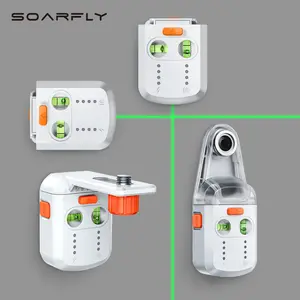 SOARFLY 3-in-1 Laser Level Tool with Suction Cup, Dust Collector, Leveler Tool for Renovations, Furniture installation, Picture Hanging
