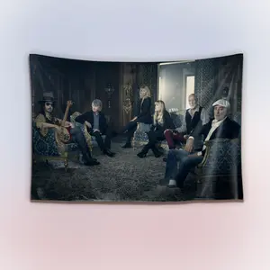 Vintage 90s Fleetwood Mac Tapestry, Retro Classic Rock Band Wall Hanging Decor, Boho Music Art Banner, Bedroom Living Room Wall Art, Gift for Fans