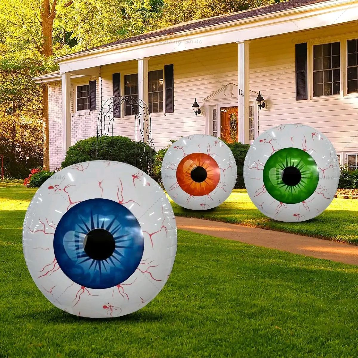 Inflatable EyeBall Ballons - Perfect for Any Occasion, 22 Inch, Pack of 6 for Parties and Celebrations halloween decor Balloons Hand Set Pool Pump Decoration ball ornament holiday home