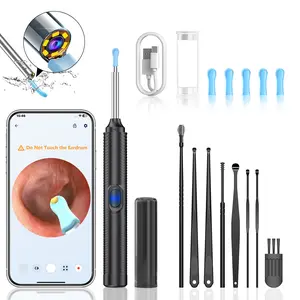 Visual Earwax removal tool with Silicone Cover Ear Wax Removal Kit with HD Camera, Ear Wax Removal Camera Kit, Ear Scoop, Gentle Design, Holiday Gift