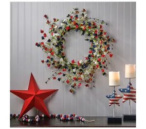 22" Wild Summer Blossom Wreath by Valerie