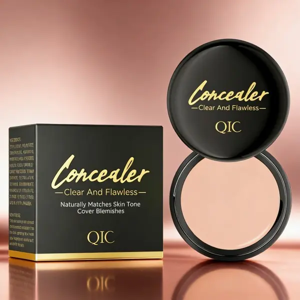 QIC Concealer Clear And Flawless Naturally Matches Skin Tone Cover Blemishes Makeup Product Foundation Light