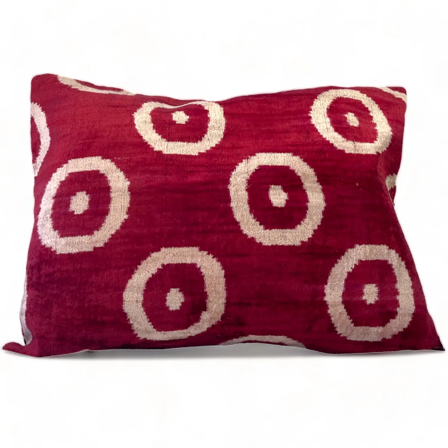 Circles Silk Ikat Lumbar Pillow