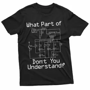 Men's Funny Electrician T-shirt electrical wiring diagram husband dad gift tee shirt