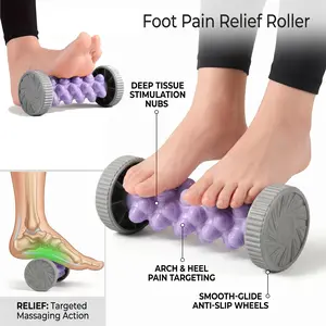 Foot Massager Roller for Plantar Fasciitis Relief, Portable, Deep Tissue Muscle Massage, Foot Arch and Heel Pain, Reflexology Tool