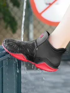 Unisex Anti-Slip Comfortable Work Rain Boots, Waterproof Wellington Boots, Fashion Short Knee Kitchen Shoes, Durable Ideal for Fishing and Outdoor Activities
