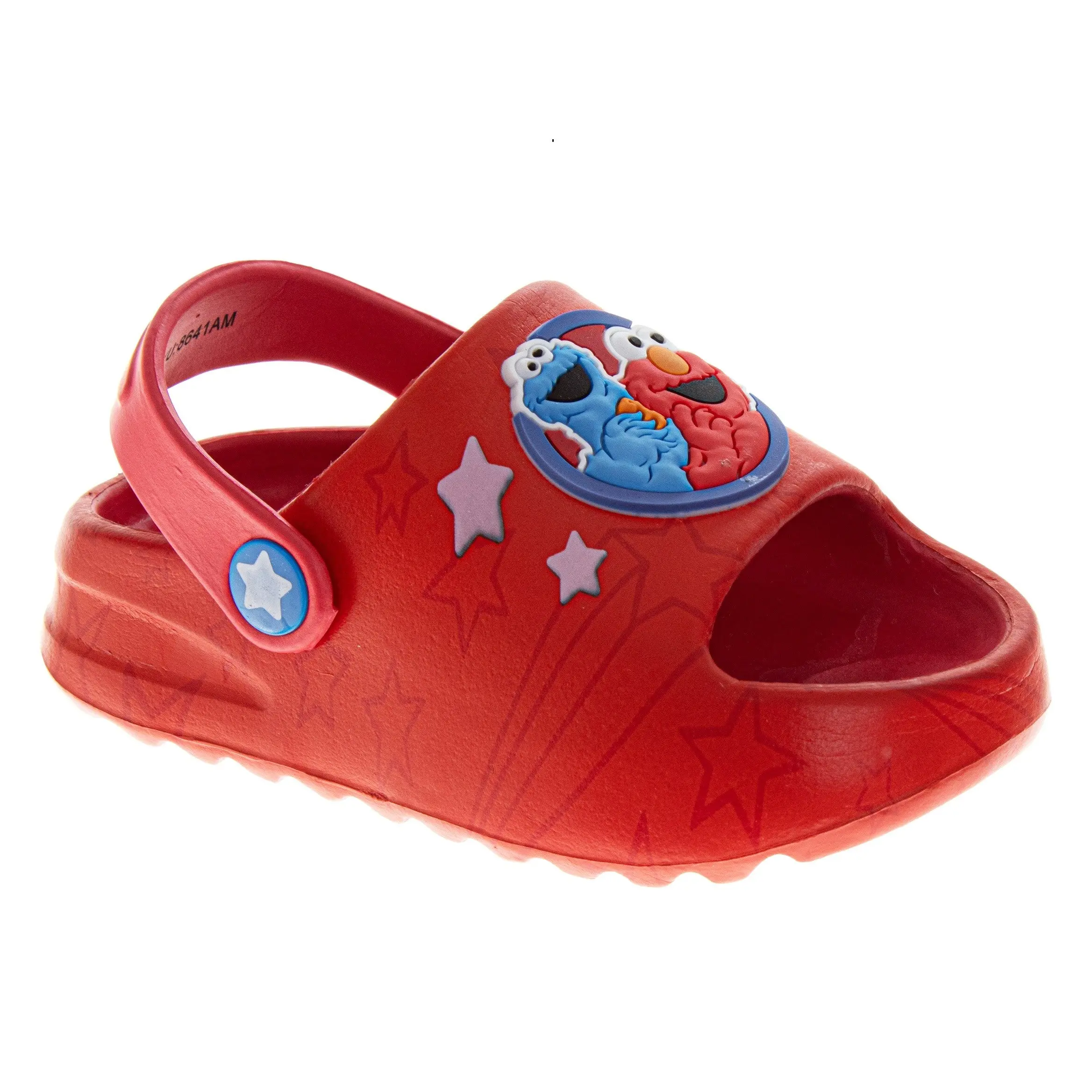 Josmo Sesame Street Elmo Clogs, Cheerful Sandals for Toddlers & Little Kids with Adjustable Strap, Lightweight Design, Kids Sandals, Bright, Casual, Character, Shoes, Everyday Wear, Slip-On, Secure Strap, Soft, 6 - 7 Years, Unique Sandals