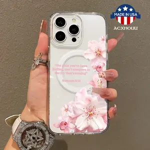 Trendy Magnetic Case for iPhone11/12/13/14/15/16/promax, Bible Verse Illustration Ultra Slim, MagSafe Support, Shockproof | Playful & Fun Style