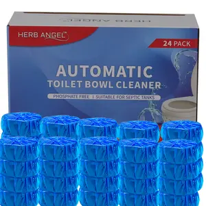 24 Automatic Toilet Bowl Cleaners Tablets ｜home essentials｜24 Count Low Odor Fresh for RV & Home Hygiene Powerful Stain Remover Long Lasting Deodorant