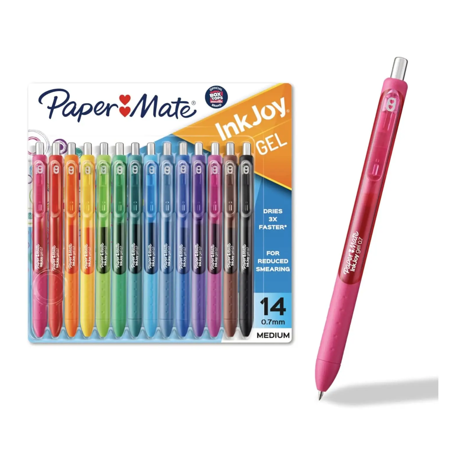 Paper Mate InkJoy Gel Pens, Assorted Colors, Medium Point (0.7mm), 14 Count – Smooth Writing Gel Pens for Journaling, Note-Taking, Doodling, Back to School & Teacher Supplies