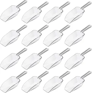 16 count Christmas Multi Purpose Clear Plastic Scoops for Candy Buffet  Kitchen Ice  Popcorn Scoops for , Ice Cream, Coffee,  Jar (6.69 Inch)