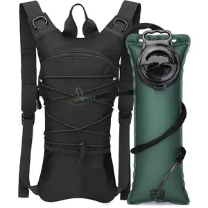 Hydration Backpack with 3L Water Bladder Militray Molle Water Backpack Hydration Pack for Men Hiking, Biking, Running