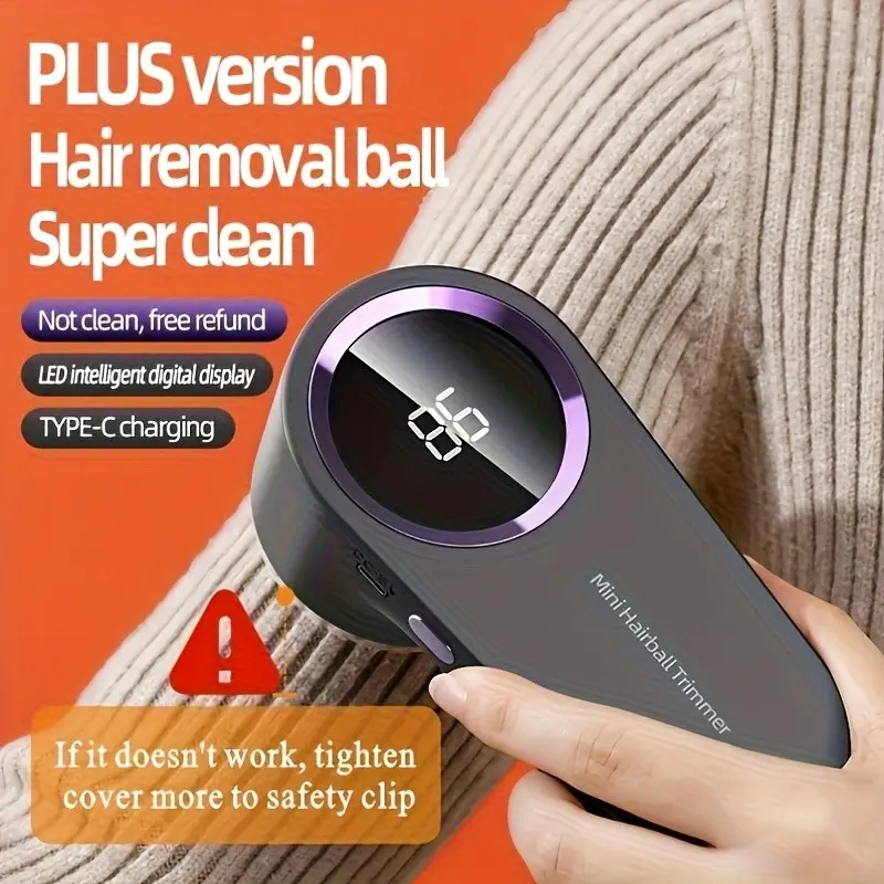 Digital Display Fabric Shaver, USB Rechargeable Portable Pilling Remover, Clothes and Socks Piller Remover, Lint Remover Tool, Long Battery Life, Perfect Christmas Gift