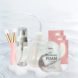 5ml concentrated eyelash cleaning foam, a set of 8 pieces with cleaning tools, helps clean eye makeup and stains, suitable for extended lashes and curled lashes, non-irritating, Gentle, eyelash makeup remover foam Eyelash Foam Cleanser